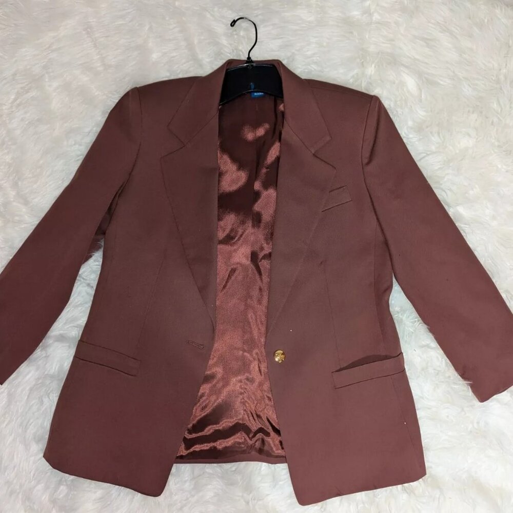 Austin Reed Mens Blazer Jacket Size 8 Wool Brown Sport Coat (made in USA)